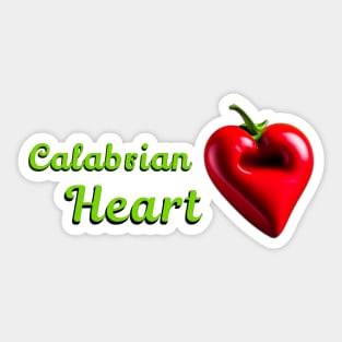 Calabrian heart Sticker